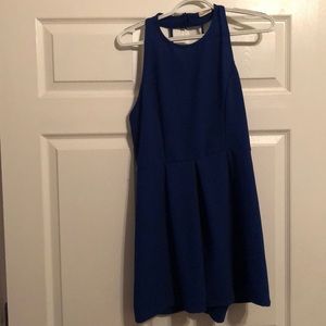 Blue Open Back Romper